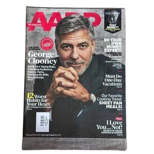 AARP Magazine Feb/Mar 2021 George Clooney Cover + Tony Bennett Feature